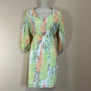 GAP Floral Cotton 3/4 Sleeve Dress, Size S, EUC